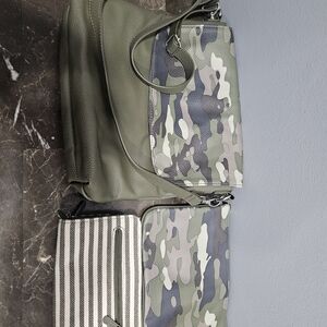 Camouflage and Olive Green Womens Purse Set